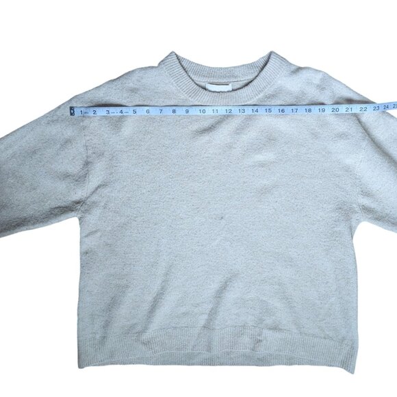 H&M Cream Oversized Soft Sweater Women Size Medium - Picture 7 of 10